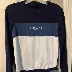 c’est a la vie paris long sleeve mens medium